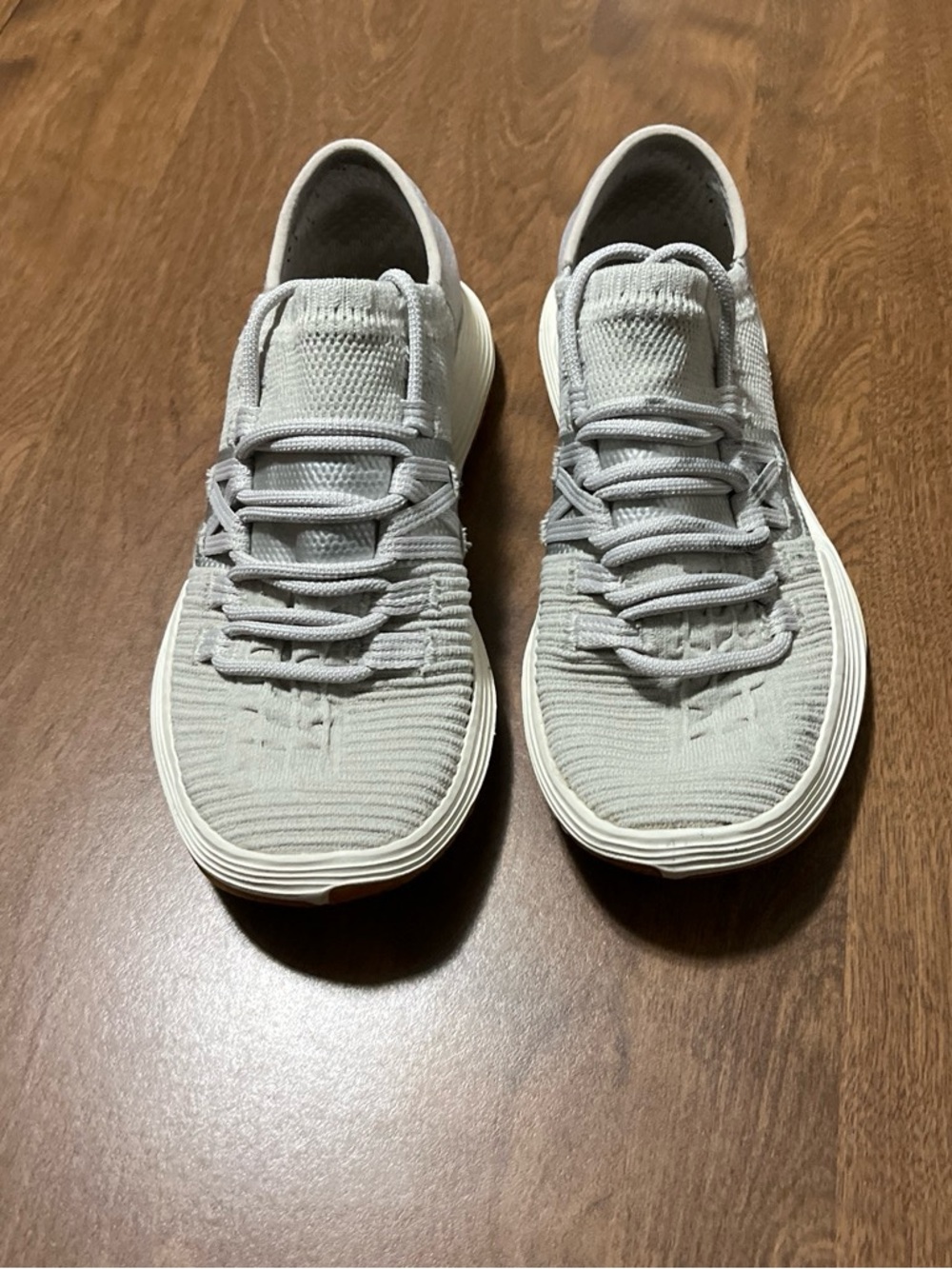 Under Armour Women’s Light Gray Knit Athletic Shoes